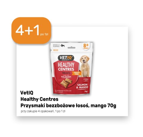 VetiQ Przysmaki bezzbożowe łosoś kokos mango 4 + 1