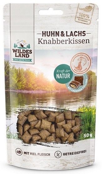 Wildes Land Knabberkissen Huhn & Lachs 50g