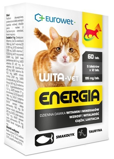 Wita-Vet Kot Energia Junior + Adult 60tabl