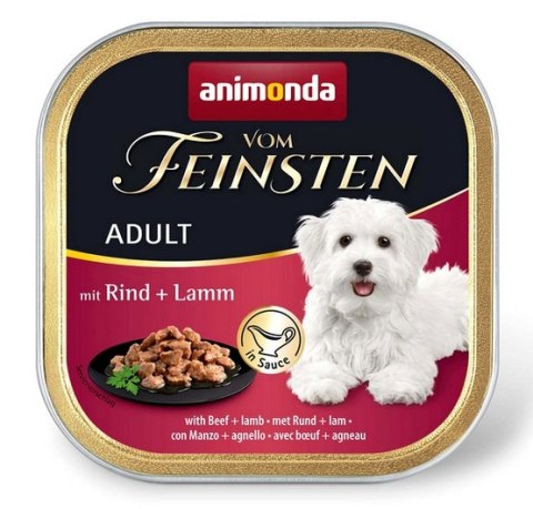 Animonda vom Feinsten Dog Adult Wołowina i Jagnięcina w sosie tacka 150g