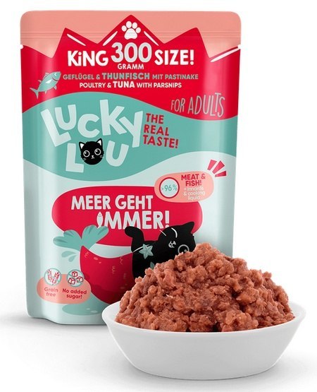 Lucky Lou Lifestage Adult Drób i tuńczyk saszetka 300g