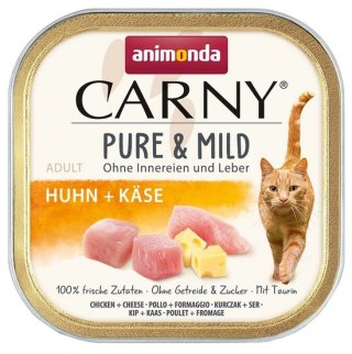 Animonda Carny Pure & Mild Kurczak + Ser tacka 100g