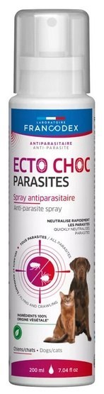 Francodex Ecto Choc Parasites Spray przeciwpasożytniczy dla psów i kotów 200ml