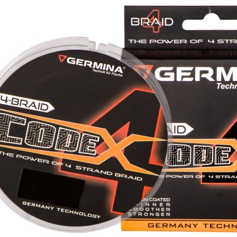 Germina 4-BRAID CODE 0,10mm GRAY - plecionka wędkarska 150m