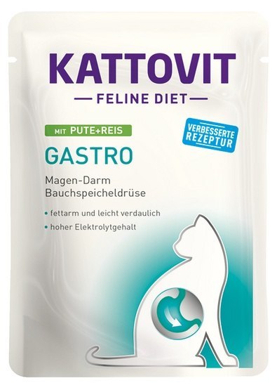 Kattovit Feline Diet Gastro indyk i ryż saszetka 85g