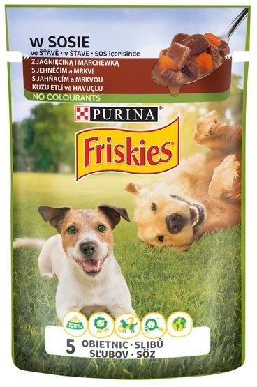 Friskies Dog Adult Jagnięcina i marchewka w sosie saszetka 85g