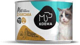 KOEMA Mokra karma dla kota z kurczakiem, puszka 200g