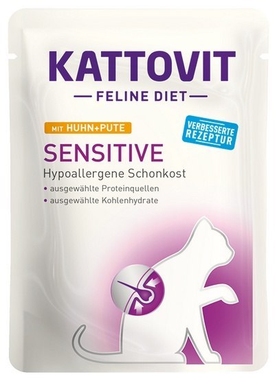 Kattovit Feline Diet Sensitive kurczak i indyk saszetka 85g