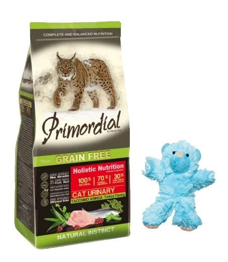 Primordial Cat Grain Free Urinary Turkey & Herring 2kg + zabawka KONG