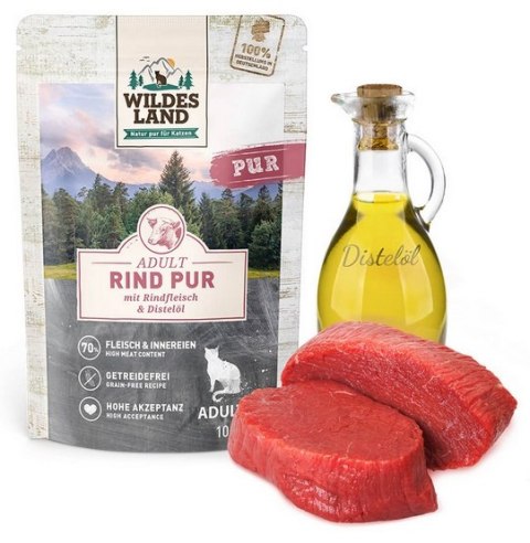 Wildes Land Cat Classic Adult Rind Pur saszetka 100g