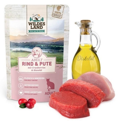 Wildes Land Cat Classic Adult Rind & Pute saszetka 100g