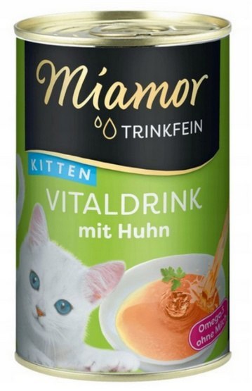 Miamor Vitaldrink Kitten z kurczakiem puszka 135g