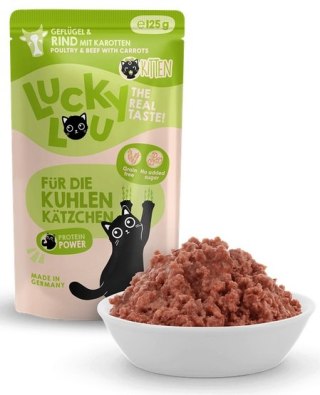 Lucky Lou Lifestage Kitten Drób i wołowina saszetka 125g