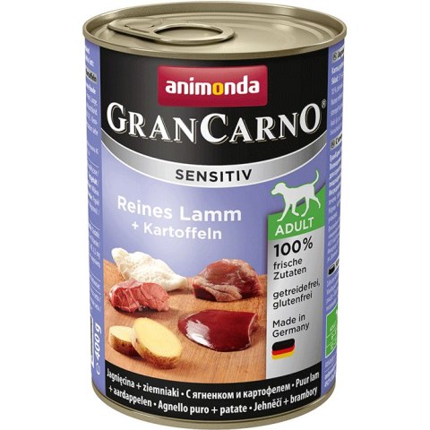 ANIMONDA GranCarno Sensitive Adult puszki czysta jagnięcina z ziemniakami 400g