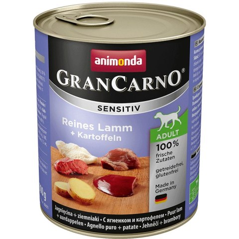 ANIMONDA GranCarno Sensitive Adult puszki czysta jagnięcina ziemniak 800g