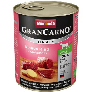 ANIMONDA GranCarno Sensitive Adult puszki czysta wołowina ziemniak 800g