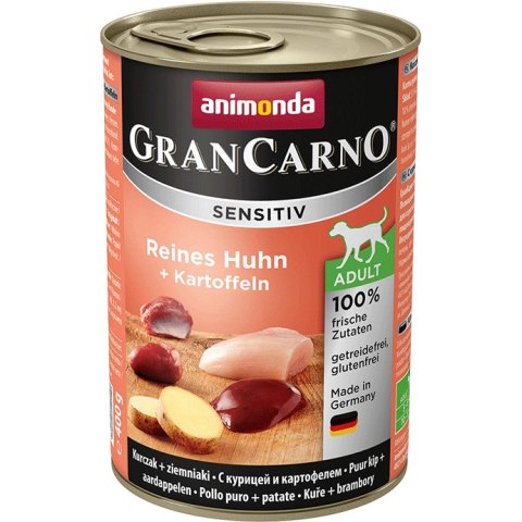 ANIMONDA GranCarno Sensitive Adult puszki czysty kurczak z ziemniakami 400g