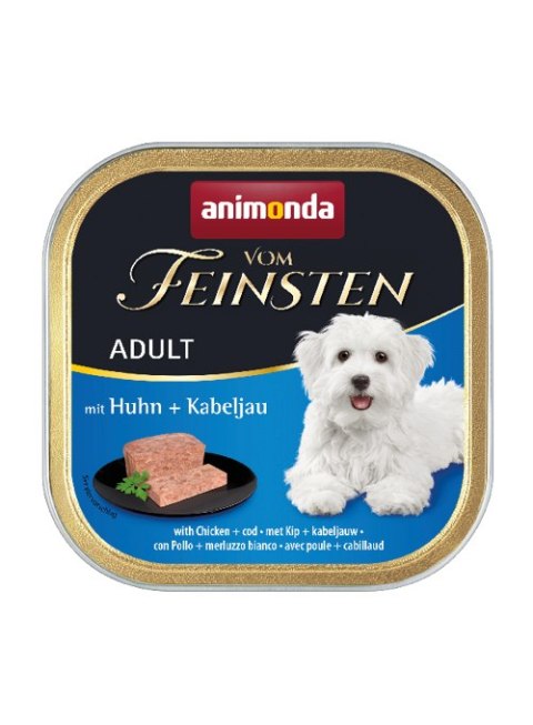 ANIMONDA Vom Feinsten Adult szalka z kurczakiem i dorszem 150g