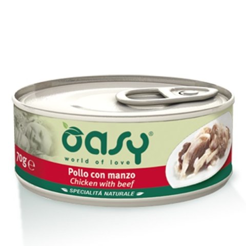 OASY NATURAL Puszka Kurczak z wołowiną 70 g