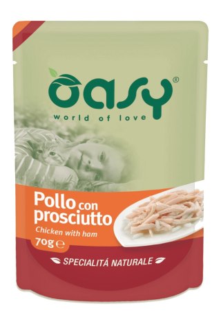 OASY NATURAL Saszetka Kurczak z szynką 70 g