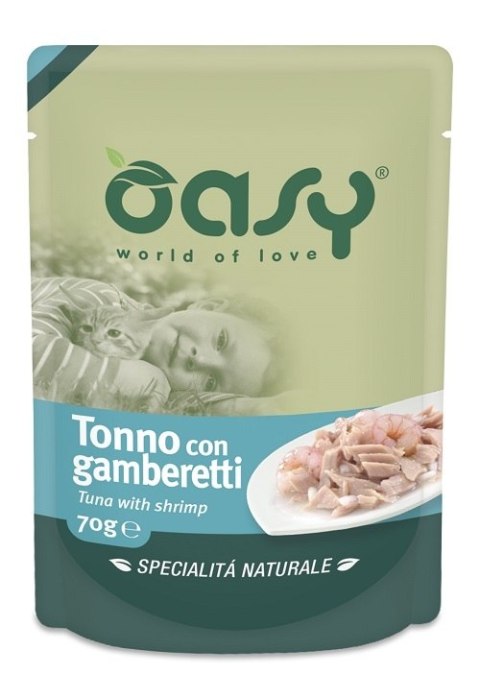 OASY NATURAL Saszetka Tuńczyk z krewetkami 70 g