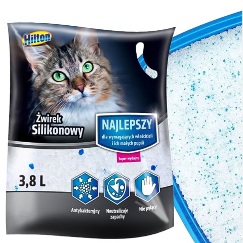 Hilton Cat Litter Silicone - żwirek silikonowy dla kota 3,8l