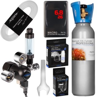 Aquario Exclusive 2.0 - zestaw CO2 z elektrozaworem i komputerem pH + butla 5l