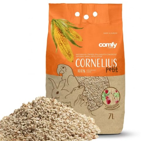 Comfy Cornelius Petit 7l - poziomkowy żwirek kukurydziany