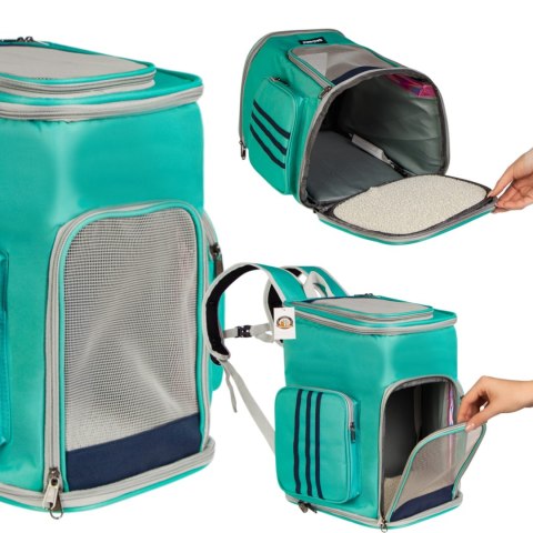 Furrever Friends Catbox Turquoise - plecak transporter dla kota i psa