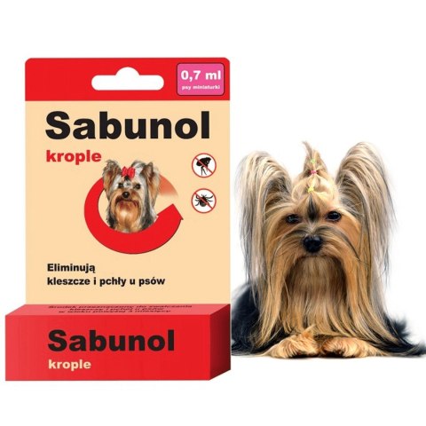 Sabunol Little Dogs 0,7ml - krople na pchły kleszcze dla małych psów