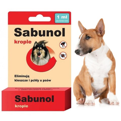 Sabunol Medium Dogs 1ml - krople na pchły kleszcze dla średnich psów