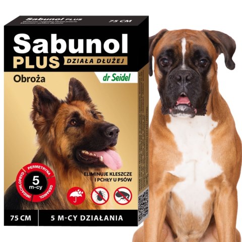 Sabunol Plus Protect Collar 75cm - obroża przeciw pchłom i kleszczom