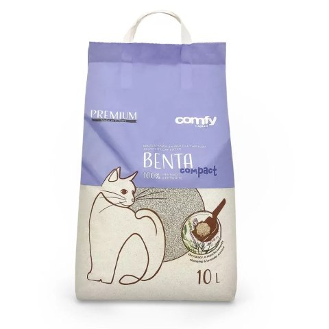 Comfy Benta New Compact Lavender - żwirek bentonitowy lawendowy dla kota 10L