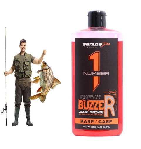 Genlog Buzzer Karp - płynny dodatek do zanęt 250ml