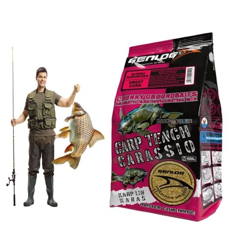 Genlog Carp Tench Carassio Słodka Kukurydza - zanęta na ryby 1kg