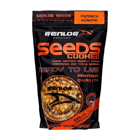 Genlog Cooked Seeds - ziarna wędkarskie, kukurydza pszenica - konopie 1l