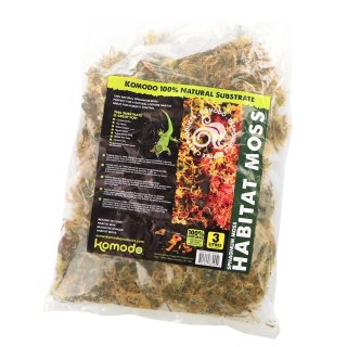 Komodo Habitat Moss 3l - żywy mech torfowiec 400g