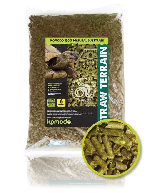 Komodo Straw Terrain 6l - podłoże z słomy dla żółwi