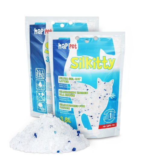 Żwirek SILKITTY Happet silikonowy 3,8l 1,6kg