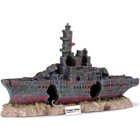 Kruger Meier Battleship - Statek do akwarium 23x5x11 cm