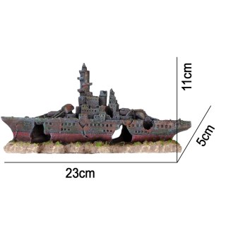 Kruger Meier Battleship - Statek do akwarium 23x5x11 cm