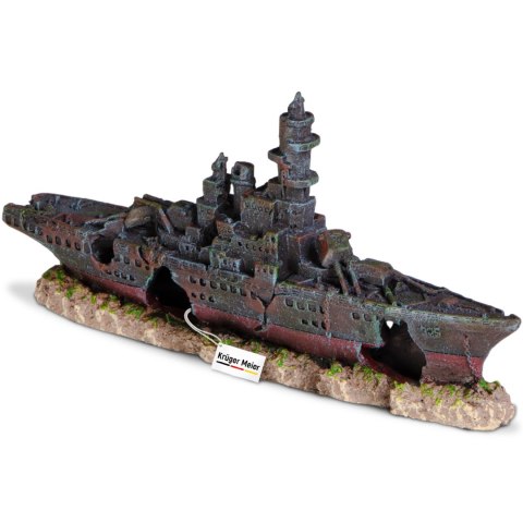 Kruger Meier Battleship - Statek do akwarium 23x5x11 cm