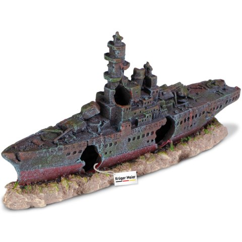 Kruger Meier Battleship - Statek do akwarium 23x5x11 cm