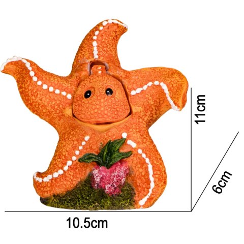 Kruger Meier Happy Starfish - Ozdoba do akwarium 10.5x6x11 cm