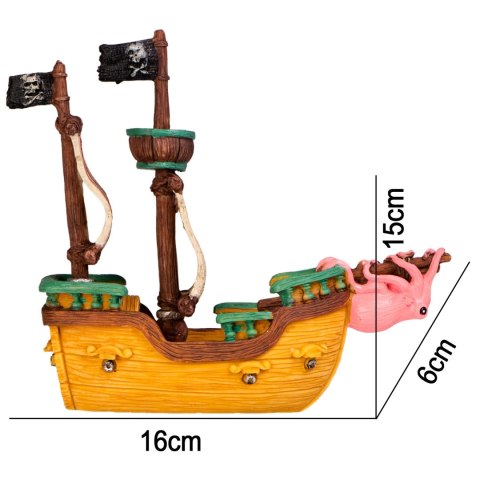 Kruger Meier Pirate Ship S - Statek do Akwarium 16x6x15 cm