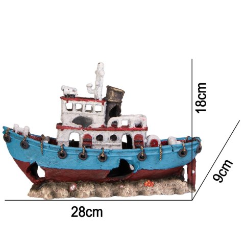 Kruger Meier Shipwreck - Statek do akwarium 28x9x18 cm