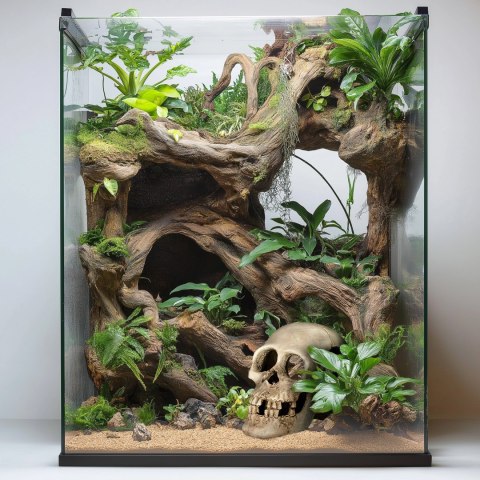 Terrario Human Skull XL - ozdoba do terrarium 15x10x9 cm