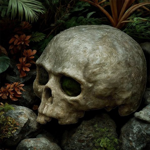 Terrario Human Skull - ozdoba do terrarium 14x11x11 cm