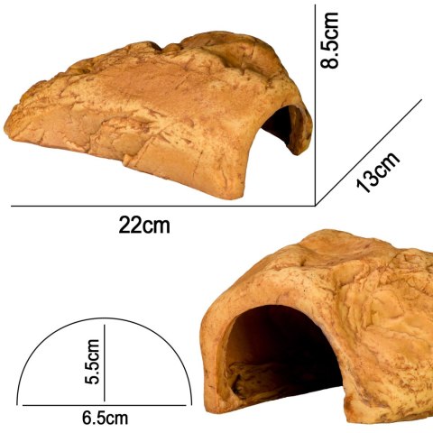 Terrario Rock Shelter bez dna - ozdoba do terrarium 22x13x8,5cm