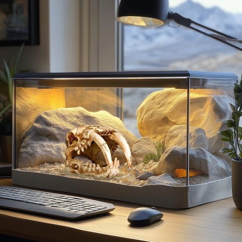 Terrario Sabertooth Skull - kryjówka do terrarium 13x8,5x11 cm